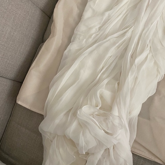 Watters Lupine Strapless Sweetheart Mesh Sheath Wedding Gown - Picture 10 of 10